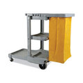 BWKJCARTGRA GRAY 3-SHELF JANITORS CART Each