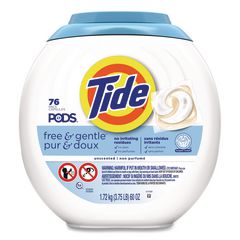 PGC09488EA TIDE PODS FREE AND CLEAR HE COMPATABLE- 76 PER TUB Pack