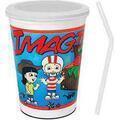 KCT250JF 12 OZ KIDS CUP WITH LID AND STRAW JUNGLE THEME 250/CS