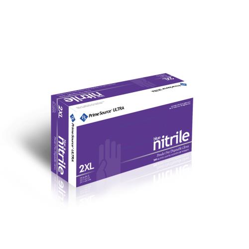 75008460 2XL BLUE POWDER FREE NITRILE GLOVES 1000/CS