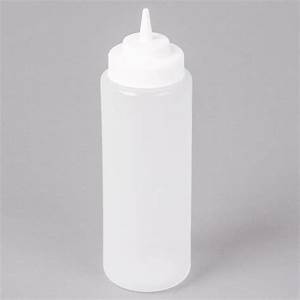 176SB32CW 32 OUNCE CLEAR WIDE MOUTH SQUEEZE BOTTLES 6 PACK 6/CS