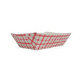FP-FT300G RED CHECKERED 3 LB PAPER FOOD TRAY 500/CS