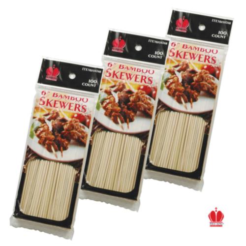 1026-6 BAMBOO SKEWER 6 IN STRAIGHT 1600/CS