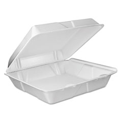 DCC90HTPF1VR *VENTED* 9X9 FOAM CLAMSHELL - WHITE 1000/CS