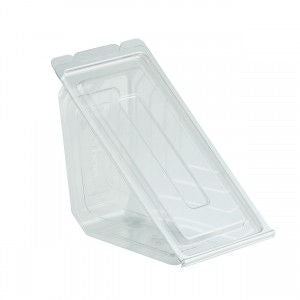 4511019 HINGED SANDWICH WEDGE - CLEAR 250/CS