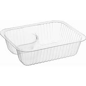 433NACHOL CLEAR PLASTIC NACHO TRAY 2 COMPARTMENT 500/CS